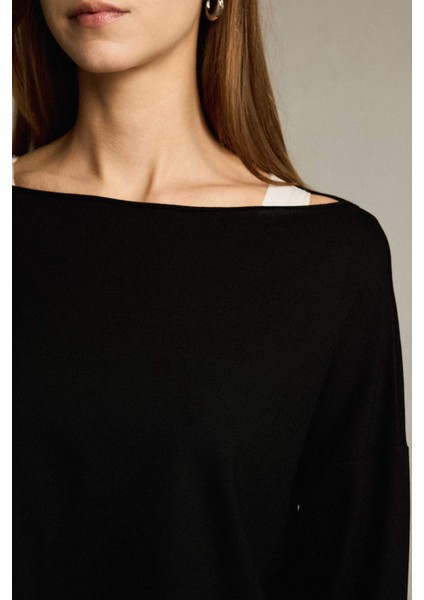 Regular Fit Kayık Yaka Modal Sweatshirt G3333AX25WN indirimleri