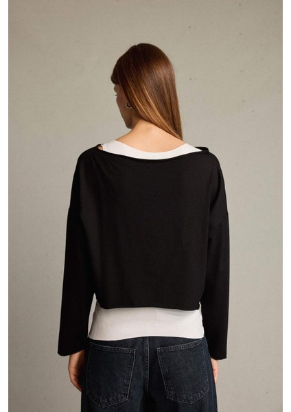 Regular Fit Kayık Yaka Modal Sweatshirt G3333AX25WN