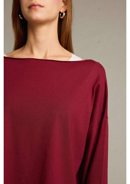 Regular Fit Kayık Yaka Modal Sweatshirt G3333AX25WN indirimleri