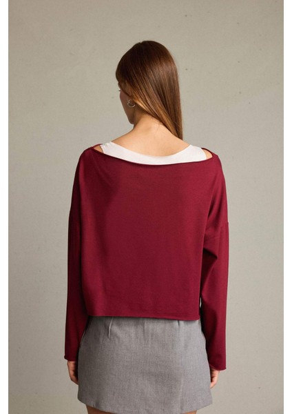 Regular Fit Kayık Yaka Modal Sweatshirt G3333AX25WN