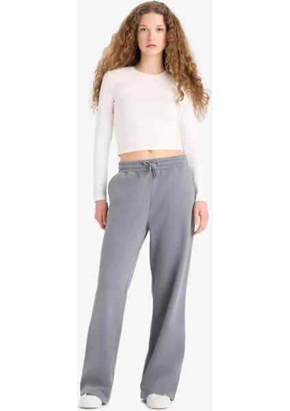 Straight Fit Beli Bağcıklı Cepli Düz Paça Eşofman Altı A0954AX25WN
