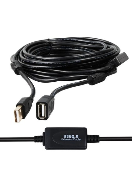 Powermaster PM-11955 USB 2.0 Siyah Chipset 10 Metre USB Uzatma Kablosu