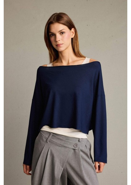 Regular Fit Kayık Yaka Modal Sweatshirt G3333AX25WN modelleri