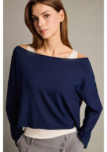 Regular Fit Kayık Yaka Modal Sweatshirt G3333AX25WN fırsatları