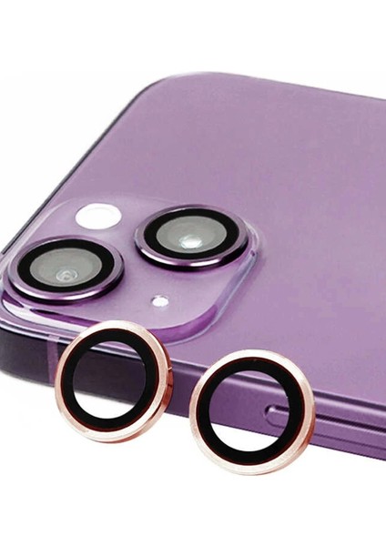 iPhone 13 Raze Metal Kamera Lens - PEMBE-(5796)