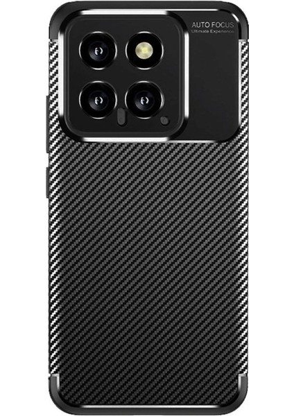 Xiaomi Mi 14T Kılıf Auto Focus Karbon Kapak - SIYAH-(5796)