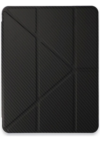 iPad Pro 11 (2024) Kılıf Color Karbon Tablet Kılıfı - SIYAH-(5796)