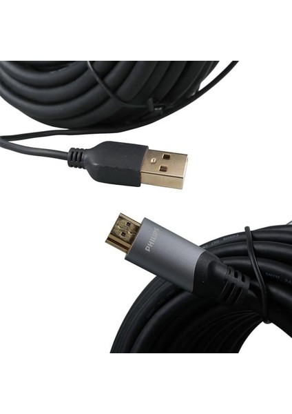 Philips SWL6122B/93 4K 60 Hz 15 Metre USB Güç Kablolu HDMI Görüntü Kablosu