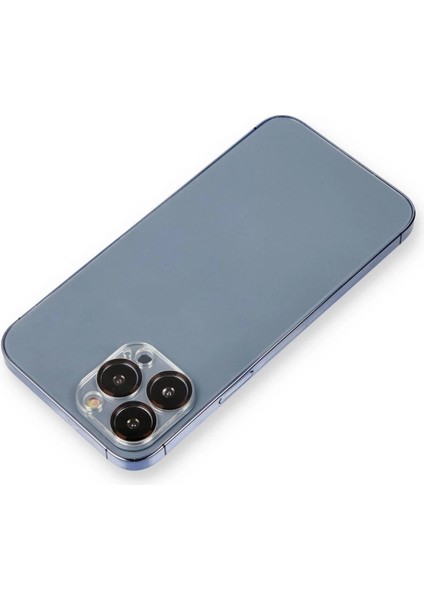 iPhone 12 Pro Max Metal Kamera Lens Koruma Cam - SIYAH-(5796)