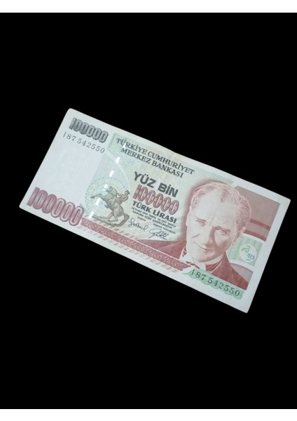 7. Emisyon I Serisi 100.000 Türk Lirası Kağıt Koleksiyon Para . Numismatik, Antikalar, Hobi Hediye