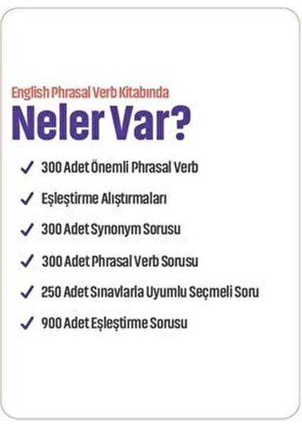 Phrasal Verb Kitabı 1. Sınıf YDS YÖKDİL Hazırlık 400 Sayfa Ciltli
