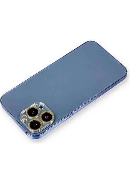 iPhone 12 Pro Max Shine Kamera Lens Koruma Cam - GOLD-(5796)