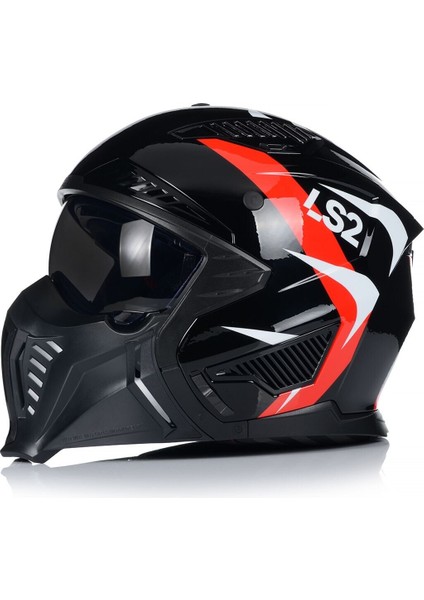 Drıfter Trıalıty Çene Çıkarılabilir Modüler Motosiklet Kaskı Kırmızı- Siyah modelleri