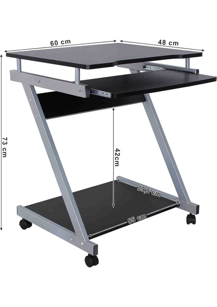 Çalışma Masası 2'si Frenli 4 Tekerlekli Bilgisayar Masası fiyatları