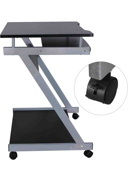 Çalışma Masası 2'si Frenli 4 Tekerlekli Bilgisayar Masası modelleri