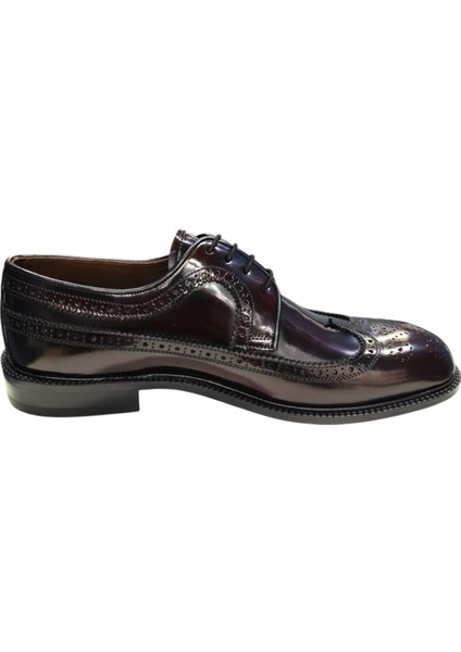 Bordo Hakiki Deri Kösele Oxford Erkek Ayakkabı modelleri