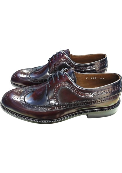 Bordo Hakiki Deri Kösele Oxford Erkek Ayakkabı fırsatları