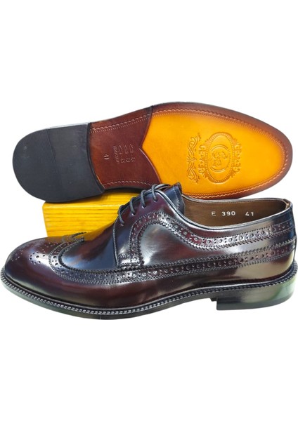 Bordo Hakiki Deri Kösele Oxford Erkek Ayakkabı indirimleri