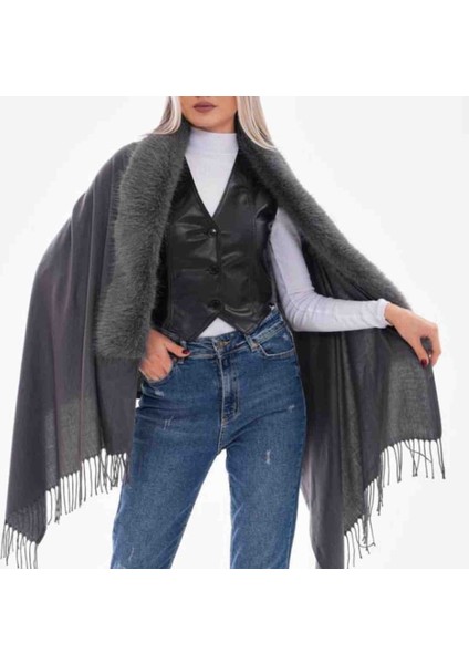 Hawai Desenli Şal, Kırmızı Gül Figürlü Kolye Hediye