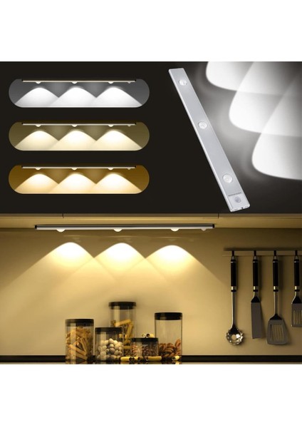 cm 103 Dekoratif Şarjlı Hareket Sensörlü LED Aydınlatma 500X35X10MM fırsatları