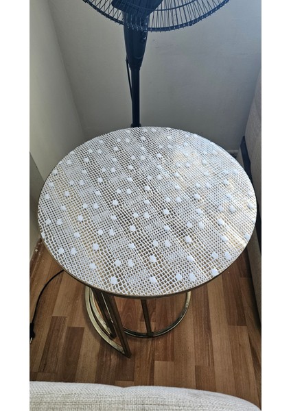 Yuvarlak Orta Sehpa Beyaz Desenli Sofra Bezi Pvc Şeffaf Masa Örtüsü Hasır Lüx Silinebilir Çeyizlik fiyatları