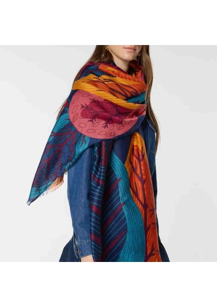 Hawai Desenli Şal, Kırmızı Gül Figürlü Kolye Hediye fiyatları