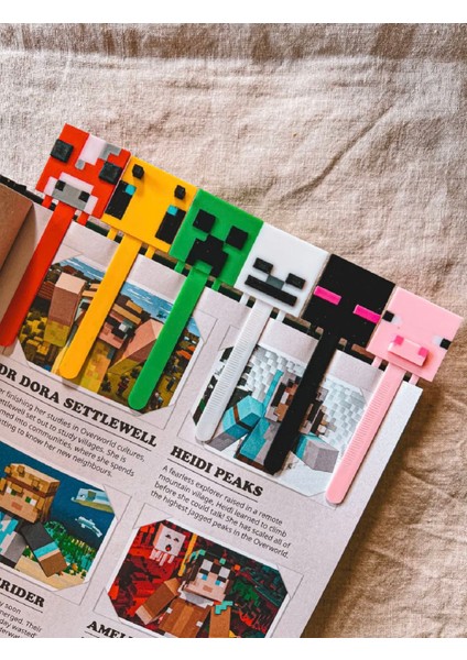 Minecraft Temalı Kitap Ayracı-6'lı Set modelleri