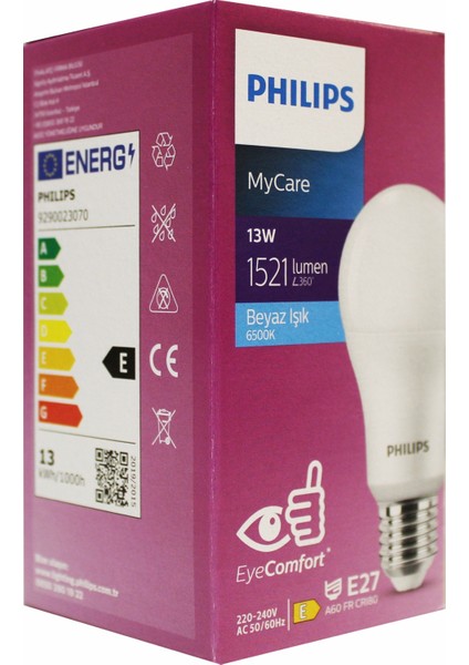 13W 1521 Lümen 12 Adet 6500K Beyaz Işık Tasarruf Lu LED Ampül Mycare Eyecomfort fiyatları