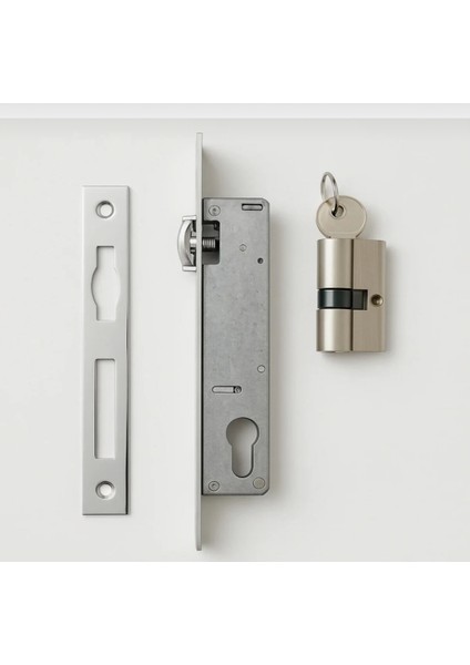 Makaralı Dar Gömme Kilit Alüminyum Kapı Kilidi Silindirli Barelli 25 mm fırsatları