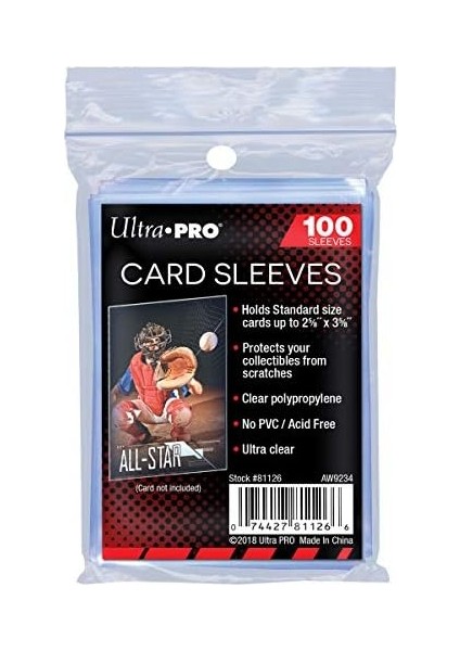 Pro - 100 Adet Yumuşak Kart Kılıfı 2-5/8" x 3-5/8" - Değerli Spor Kartlarınızı, Oyun Kartlarınızı ve Koleksiyon Ticaret Kartlarınızı Ultra Şeffaf Kart Kılıflarında Koruyun modelleri