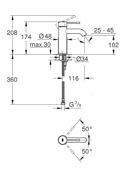 Lavabo Bataryası Essence S-Boyut Warm Sunset - 24172DA1 fiyatları