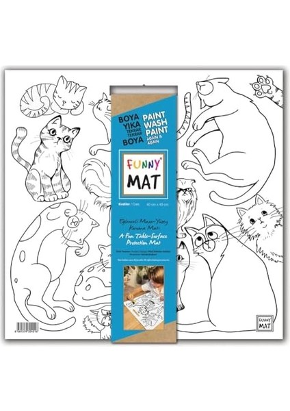 Çocuk Funny Mat White 40X40CM - Kediler fiyatları