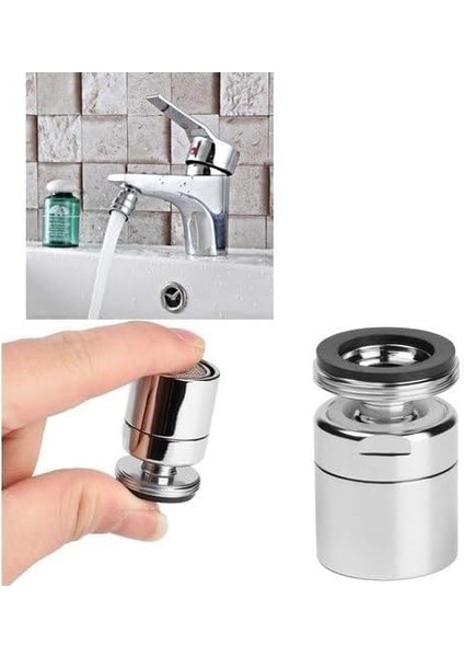 Musluk Ucu 360 Oynar Başlıklı Su Tasarruflu Dış Dişli Perlatör