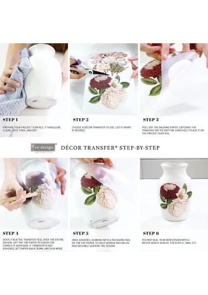 Evening 24″X35″ Prima ile Yeniden Tasarlayarak Dekor Transferi - 3 Sayfaya Kesilmiş modelleri