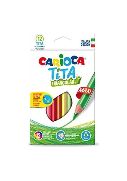 Tita Maxi Üçgen Kuru Boya Kalemi 12'li fiyatları