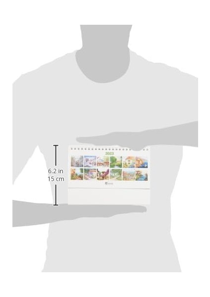 Color 2023 MTK-807 Karton Üçgen Masa Takvim Kasabadan Manzaralar fiyatları