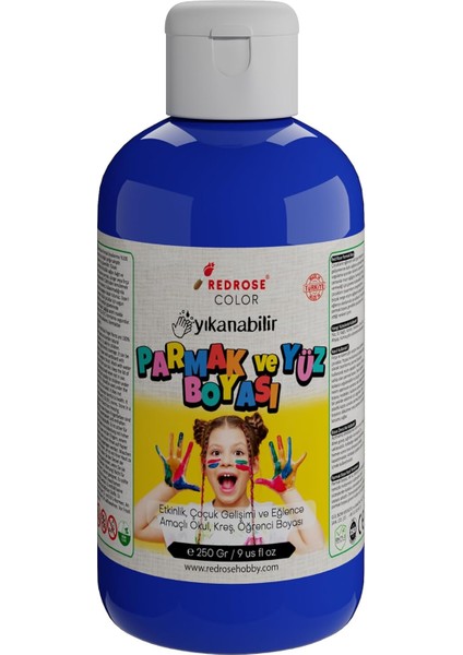Rose Mavi Parmak Boyası 250 gr