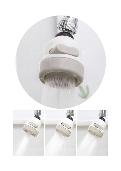 Su Tasasrruflu 3 Fonksiyonlu Mutfak Musluk Başlığı 360 Derece Oynar Başlıklı Beyaz fiyatları