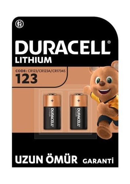 CR123 Yüksek Güçlü Lityum Pil (2 Li Paket) 3V (CR123A / CR17345) - Uzun Kullanım Ömrü - Kameralarda, Duman Dedektörlerinde Kullanım Için - 10 Yıl Depolama Ömrü Garantisi - Sızıntı Önleme fiyatları