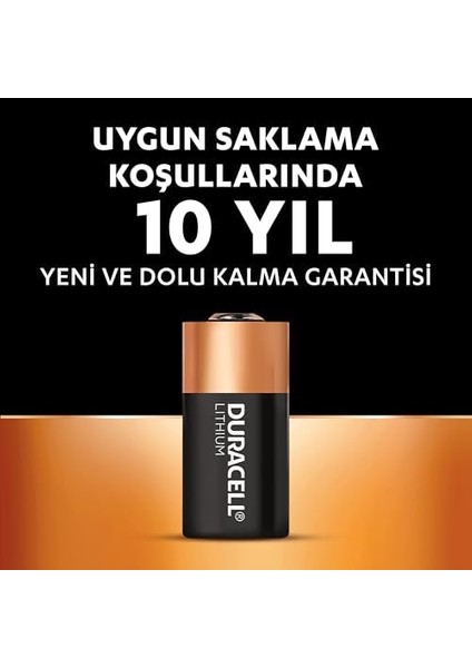 CR123 Yüksek Güçlü Lityum Pil (2 Li Paket) 3V (CR123A / CR17345) - Uzun Kullanım Ömrü - Kameralarda, Duman Dedektörlerinde Kullanım Için - 10 Yıl Depolama Ömrü Garantisi - Sızıntı Önleme modelleri