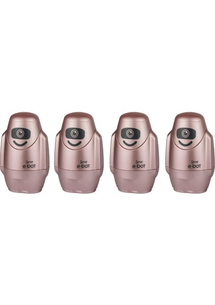 E-Bot Sılgılı Kalemtıras Metalık Roze 4lu Set