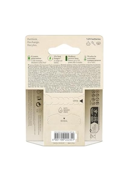 Batteries Recyko 950MAH Aaa Ince Kalem Ni-Mh Şarjlı Pil, 1.2 Volt, 6'lı Kart fiyatları