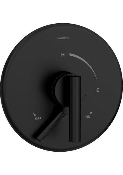 S-3500-CYL-B-MB-TRM Çap Duş Valfi Trim ve Ikincil Entegre Ses Kontrolü, Mat Siyah