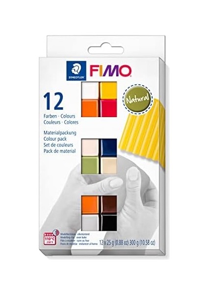 Fimo 8023 C12-4 Mp Fimo Soft Modelleme Kili Doğal Renkler (25 gr x 12 Blok) modelleri