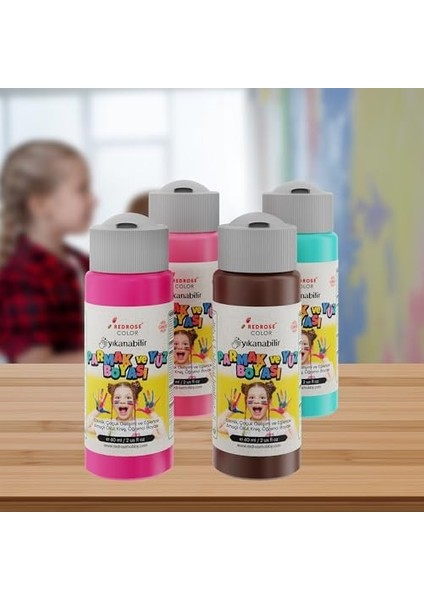 Rose Tamamlayıcı Renkler Parmak Boyası 4'lü Set 4X60 ml fiyatları