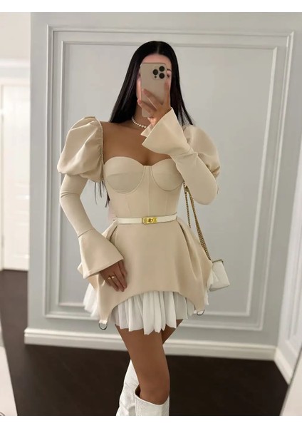 Sloane Gloplu Mini Elbise modelleri