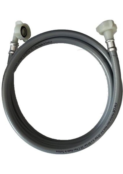 2mt (200CM) Çamaşır Makinesi Hortumu - Bulaşık Makinesi Şebeke Hortumu - Temiz Su Giriş Hortumu- Su Bağlantı Hortumu - Sızdırmaz Yüksek Kaliteli Hortum - (1 Adet)