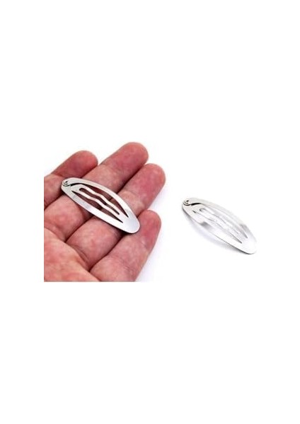 Metal Çıtçıt Toka (100 Adet) Gümüş Renk 6 cm fiyatları