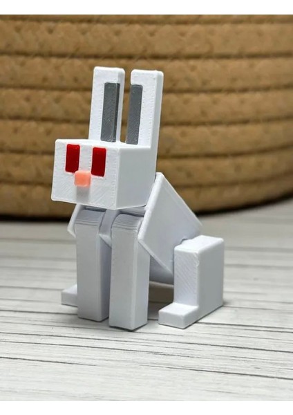 Minecraft Tavşan Figürü-Oynar Eklemli-1 Adet