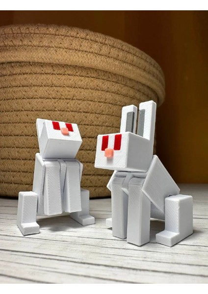 Minecraft Tavşan Figürü-Oynar Eklemli-1 Adet fiyatları